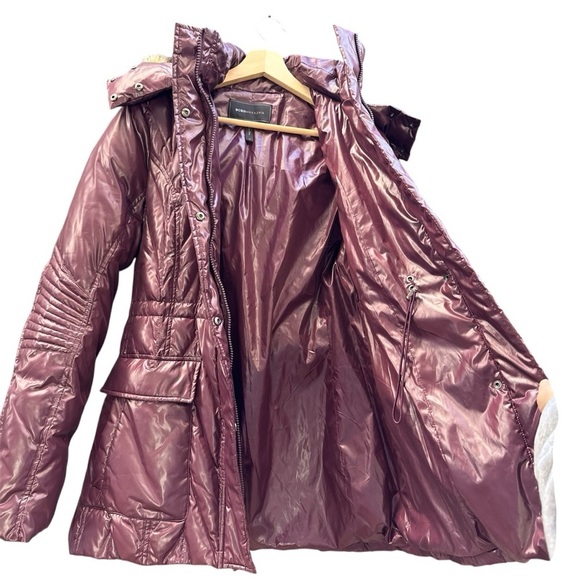 Bcbgmaxazria midi glossy jacket coat - Picture 9 of 11